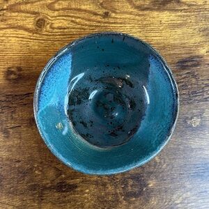 Handcrafted Teal Ceramic Bowl